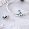 Original 925 Sterling Silver Charms Beads Snowflake Snowman Penguin Snow Boots Dangle Fit Women Original Bangle Bracelet. 