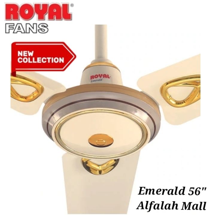 Royal Fan Ceiling 56" Emerald Model pure Copper Wire