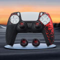 For PS5 Controller Cover Case Anti-Slip Silicone Protective Skin Compatible with PS5 Controller with Thumb Grip Cap Sticker.