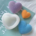 3D Woven Love Heart Silicone Mold Diy Handmade Heart-shaped Candle Soap Plaster Cake Chocolate Baking Tool Valentine's Day Gift. 