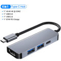 USB C HUB 4K 30Hz Type C to HDMI-compatible PD 87W USB Splitter USB Adapter For Macbook Air Pro USB3.0 HUB TF SD Multi Converter. 