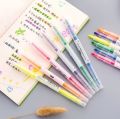 double sided highlighter and markers set of 6 pcs. 