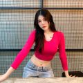 🌈Spinnyhouse🌈O neck rayon long sleeve crop top🧨I have a lot of models Wan B-046-3-A.. 
