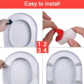 4PCS Universal Toilet Seat Protector Pads - Non-Slip Strong Adhesive Cushioned for Bidet, Elderly & Pregnancy Bathroom Safety Ac. 