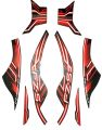 Yamaha Fz-S V2 fuel Injection Black Orange Full Sticker Kit. 