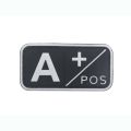 5*2.5CM 3D Blood Group Badge Patch A+ B+ AB+ O+ A- B- AB- O- PVC Rubber Emblems,Military Tactical Badges Patches Hook And Loop. 