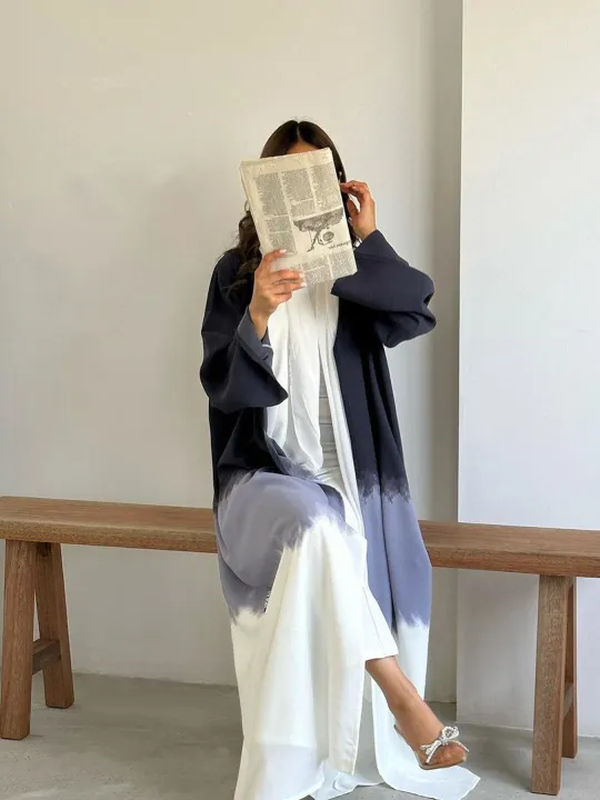 Abaya%20Fashion%20Midi%20Dress%20for%20Women;%20Middle%20East%20Muslim%20Long%20Robe%20with%20Tie-Dye%20Printed%20Cape%20for%20Spring%20and%20Summer%20-%20Image%202