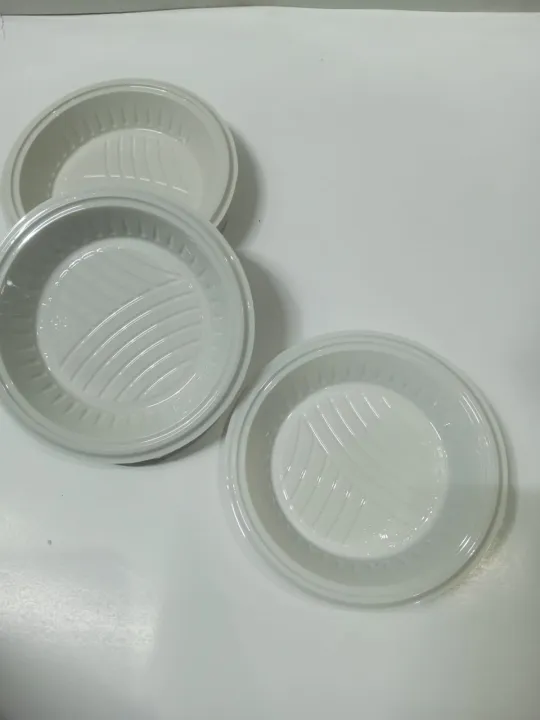 Disposable plastic plate 🍽️.PL 1. small Size. 3 inch plate.100 Pcs ...