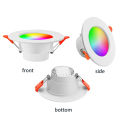 1-8PCS LED Downlight Dimmable 10W tuya Intelligent Graffiti Control APP RGB CW Full Color Spot Ceiling Recessed AC85-265V. 