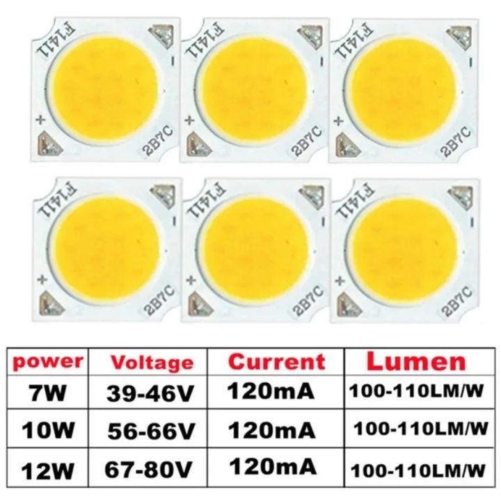 Led.source Cob COB LED Source Chip 7W 10W 12W 120mA 13mm Diode For Spotlight Downlight ...