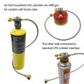 Europe Outdoor Cylinder Filling Adapter Gas Refill Adapter Gas Flat Cylinder Tank Coupler Adaptor With Pressure Relief Valve.