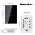 MOES Tuya Smart ZigBee Light Switch Touch Glass Panel Fireproof Neutral Wire Control Remote Works with Alexa  Home. 