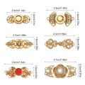 6Pcs Retro Scarf Clasp Sweater Metal Buttons Connection Buckle Cape Cloak Clasp Cheongsam Buckle.