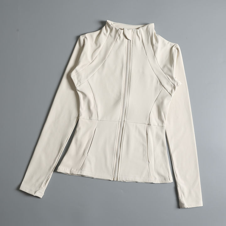 New%20yoga%20wear%20ladies%20coat%20round%20high%20elastic%20loose%20exercise%20yoga%20fitness%20long%20sleeve%20stand-up%20collar%20%20yoga%20tops%20-%20Image%203