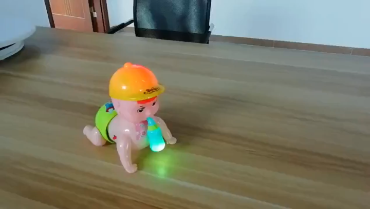 Cute Crawling Baby Toy | Musical Crawling Baby | Crawling Toy | Musical Toy for Baby | Baby Activity Toy for Kids Funny Crawling Baby With Light Music - Newborn Toy Cute Crawling Baby With Little Feeder Bottle - Parents Child Interactive Toy Best For Gift