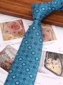 Printing Patterns 8CM Mens Necktie Soft Handfeel Print Ties For Man Polyester Floral Formal Business Wedding Accessories. 