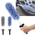 Car Wash Super Brush Plush Premium Wheels Brush Non-Slip Handle Easy To Cleaning Rims Spokes Wheel Barrel Car Accessories. 