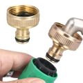 2Pcs 3/4" To 1/2" Thread Connector Faucet Hose Tap Water Adapter Quick Connector Water Pipe Fittings Home Replacement Accessory. 