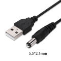 USB to DC Charging Cable 1M 5V Round Hole 5.5*2.1mm Plug 5V Power Supply Wire Computer Router Charger Cable Adapter Extend Cord.
