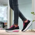 Walking Shoes Women Sneakers Fashion Platform Shake Shoes Thick Bottom Wedges Women Chunky Shoes. 
