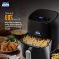 KENT Digi Plus Air Fryer 4L |1300W Digital Display & Touch Control Panel | Black Air Fryer (4. 