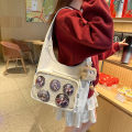Portable Japanese Style Transparent Ita Bag for Women Large Capacity Canvas Tote Bag Casual PVC Lolita Handbag Daily.