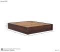Drewno Sheesham Wood Upholstered Bed With Hydraulic Storage. 