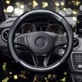 Universal Car Steering Wheel Cover Carbon Fiber with synthetic Leather. 