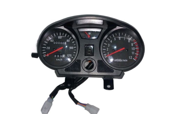 Speedometer%20Tachometer%20Assembly%20with%20Wiring,%20Meter%20Bracket%20and%20Installation%20Kit%20/%20RPM%20Meter%20-%20Odometer%20-%20Fuel%20Level%20Gauge%20-%20Gear%20Indicator%20%20-%20Turn%20Signals%20Indication%20for%2070cc%20/%20100cc%20/%20150cc%20/%20200cc%20Motorbikes%20and%20TEZ%20RAFTAR%20Cargo%20Loader%20-%20Image%203