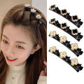 1 pc hair clip braid hair clip Korean-style fashion pearl hair clip women hair accessories ready to ship. 