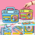 20/50Pcs Retro Radio Pattern Ziplock Snack Bag Cute Sealed Festival Handbag for Kids Birthday Party Favors Candy Cookie Packing.