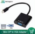 Mini Thunderbolt to VGA Converter 1080p Mini DisplayPort Display Port Mini DP to VGA Cable Adapter For HDTV For MacBook Air Pro. 