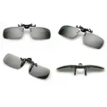 1Pc Car Night Safety Driving Glasses Clip On Sunglasses For Men Women Night Vision Glasses Anti-glare Driver Goggles Sunglasses. 