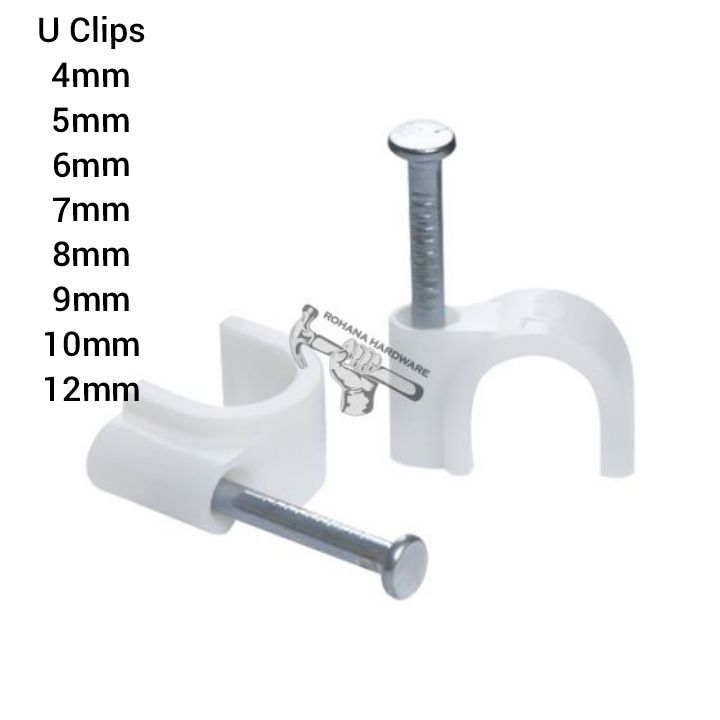 100 Pcs U Clips or Cable Clips or Wire Clips Best Quality