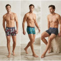 3 Piece Imported China 92% Polyester and 8% Spandex Soft Stretch Mesh Fabric Machine washable Boxer Underwear For Men - Random Color. 