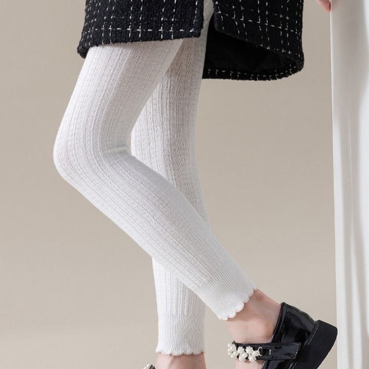 0-12Y Spring Autumn Baby Leggings Toddler Girls Tights Kids Soild Cotton Ankle Length Pants Children Pantyhose