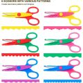 6 Colorful Decorative Paper Edge Scissor Set / 6 Designs Craft Scissors Set. 