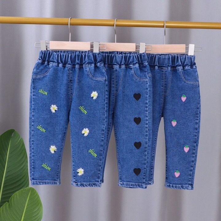 Girls jeans straight pants nz69