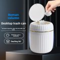 Mini Desktop Trash Can, Press Type, Living Room Desk Paper Bin, Car Bedroom Restaurant Desktop Trash Can. 