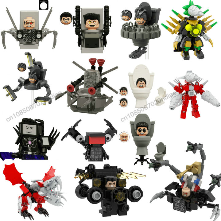 4CM Skibidi Toilet Man Mini Figure Monitor Building Blocks Audio Camera Man Toys Boy Children Christmas Birthday