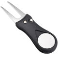 1PC Golf Divot Repair Tool With Ball Marker Pitch Mark Fork Golf Pitchfork Golf Accessories Foldable Divot Repair Tool. 
