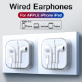 TypeC Earphones For iPhone 17 Air 16 15 14 13 12 11 Pro Max iPad Wired Earbuds 3.5mm Tablet Laptops Headphones Phone Accessories.
