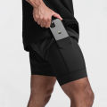 2025 New Breathable Double Layer Sport Shorts Gyms Fitness Bodybuilding Workout Quick Dry Beach 2 In 1 Shorts Male Running Short. 