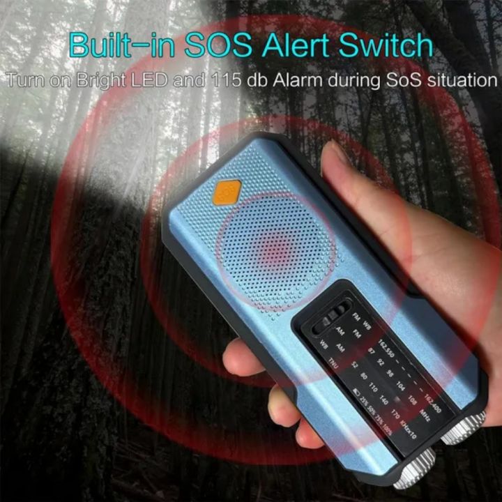 Weather%20Radio%20Emergency%20Multifunctional%20Radio%20FM%20AM%20WB%20Hand%20Crank%20Solar%20USB%20Charging%202000mAh%20Power%20Bank%20LED%20Flashlight%20Torch%20-%20Image%202