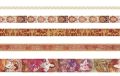 Japanese Gold Foil Washi Tape 5pc/set Adhesive multicolor. 