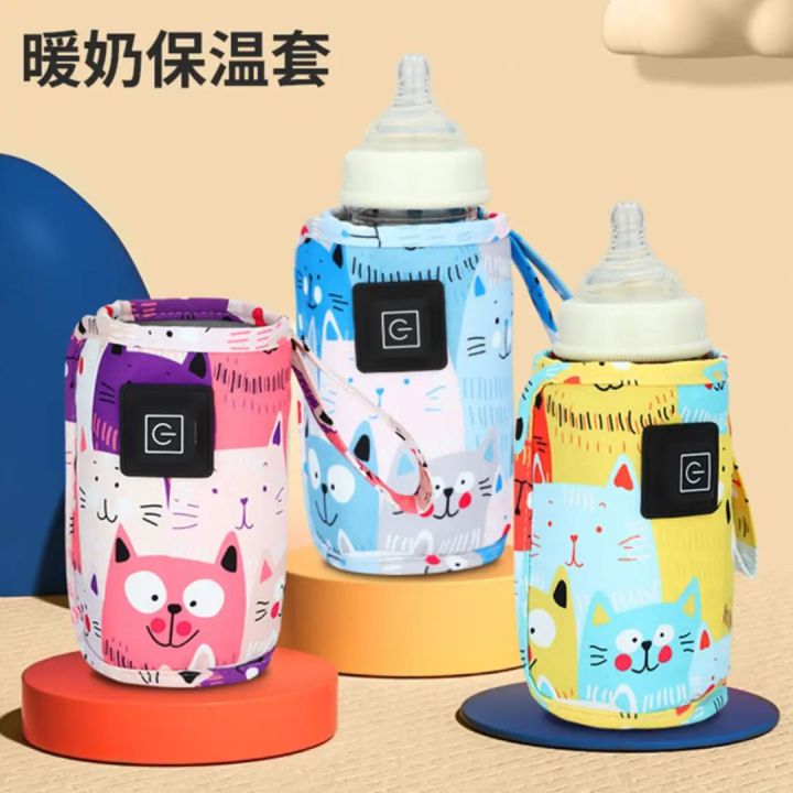 Insulated Baby Milk Warmer Bag USB Baby Bottle Warmer Bag 3-Speed