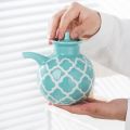 Bohemia Oil Storage Dispenser Underglaze Embossed Container Ceramic Household Oil Bottle Oil Vinegar Kitchen Accessories.