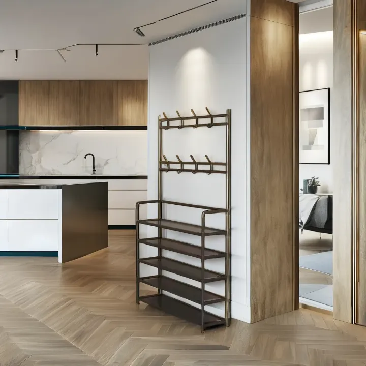 Clothes%20rack%20with%20shoe%20stand%20cloth%20hanger%20simple%20floor%20-%20Image%202