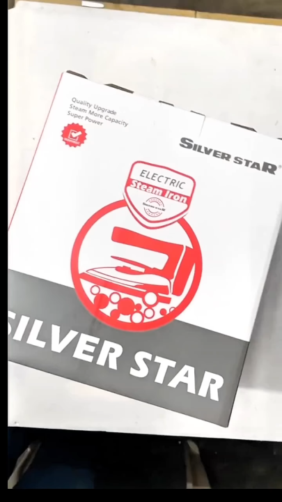 Professional Garments Steam Iron ES-300 Large | Silver Star Fabric Garment Steamer | Clothes Steam Iron