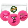 Novelty Golf  for Men Unique, 3 Pcs Pink Golf Balls with  Box, Cool Accessories for Golfers and Father's Day . 